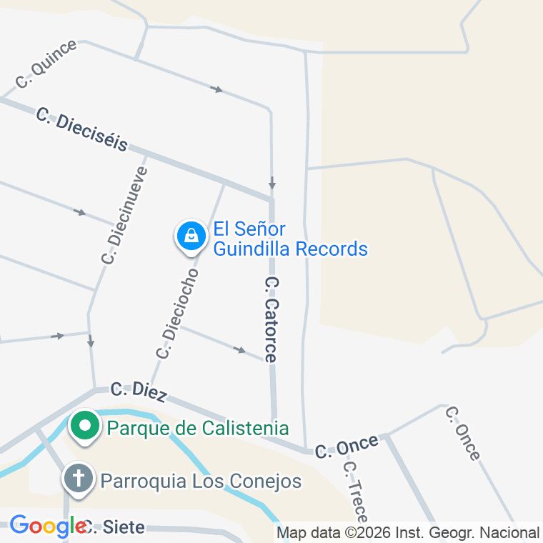 Código postal de Calle Catorce (conejos) en Conejos (los)
