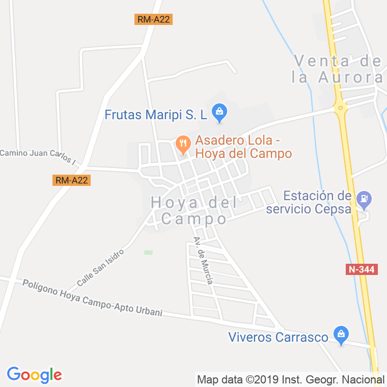 Código Postal de Hoya Del Campo en Murcia