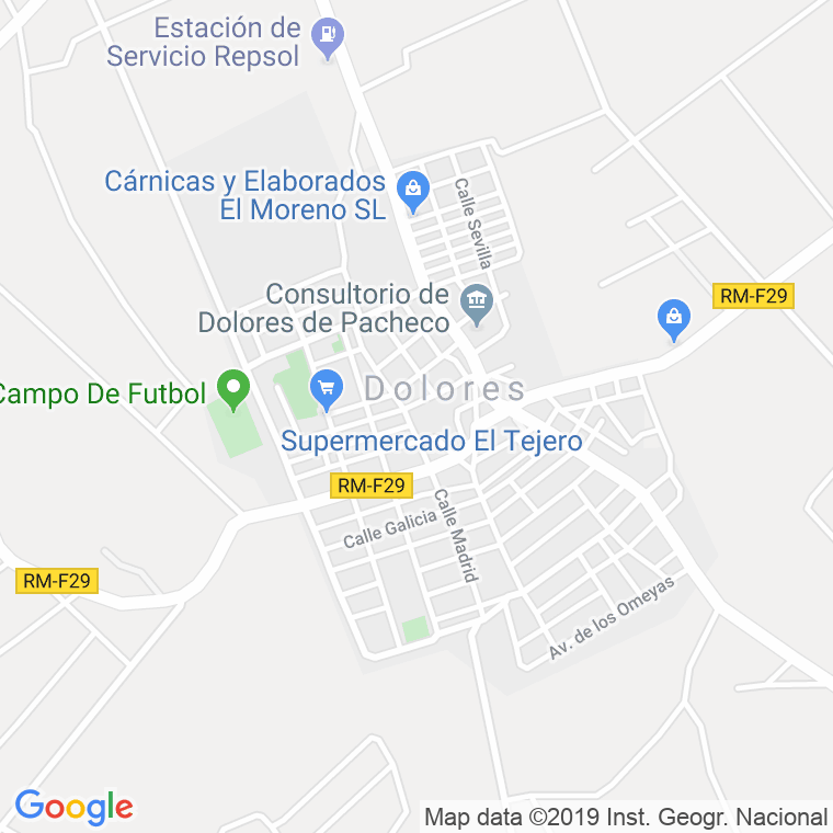 Código Postal calle Mota De Los Alemanes (Dolores), camino en Murcia