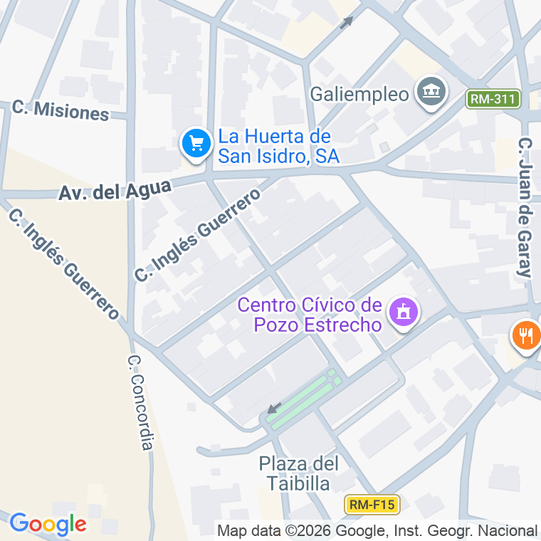 Código postal de Calle Alfonso de Carrion en Pozo Estrecho