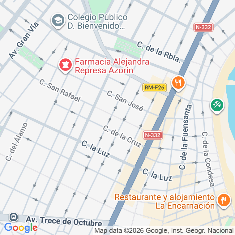 Código postal de Calle San Rafael en Alcazares (los)