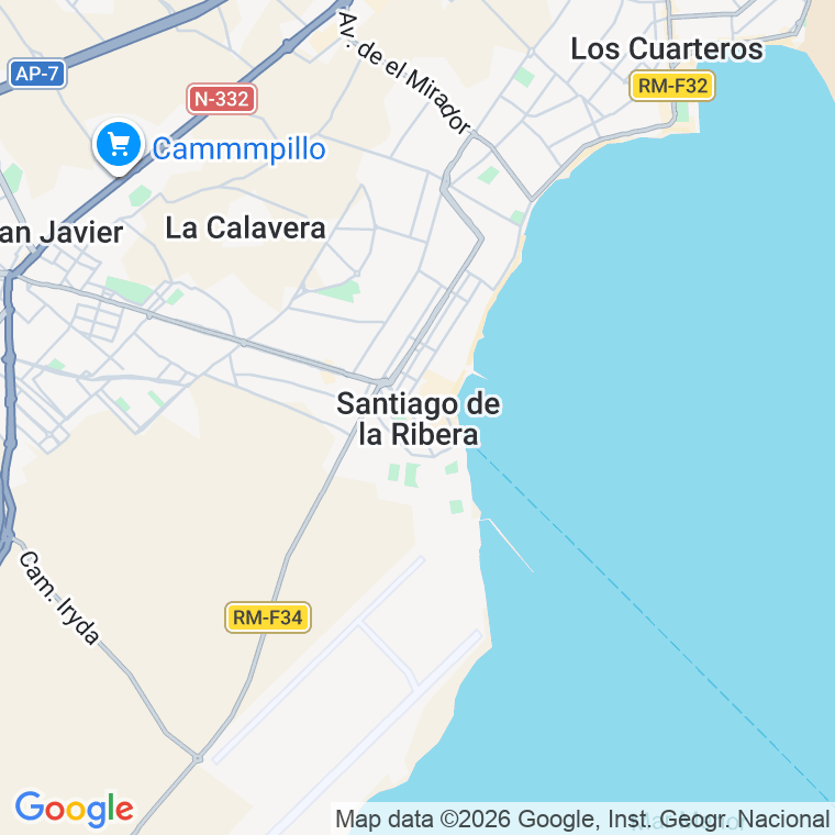 Código postal de Calle Virgen los Desamparados en Santiago de la Ribera