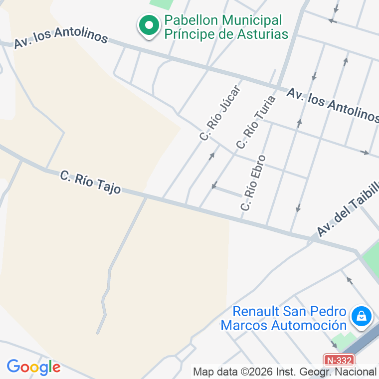 Código postal de Trva Rio Guadalquivir en Antolinos (los)