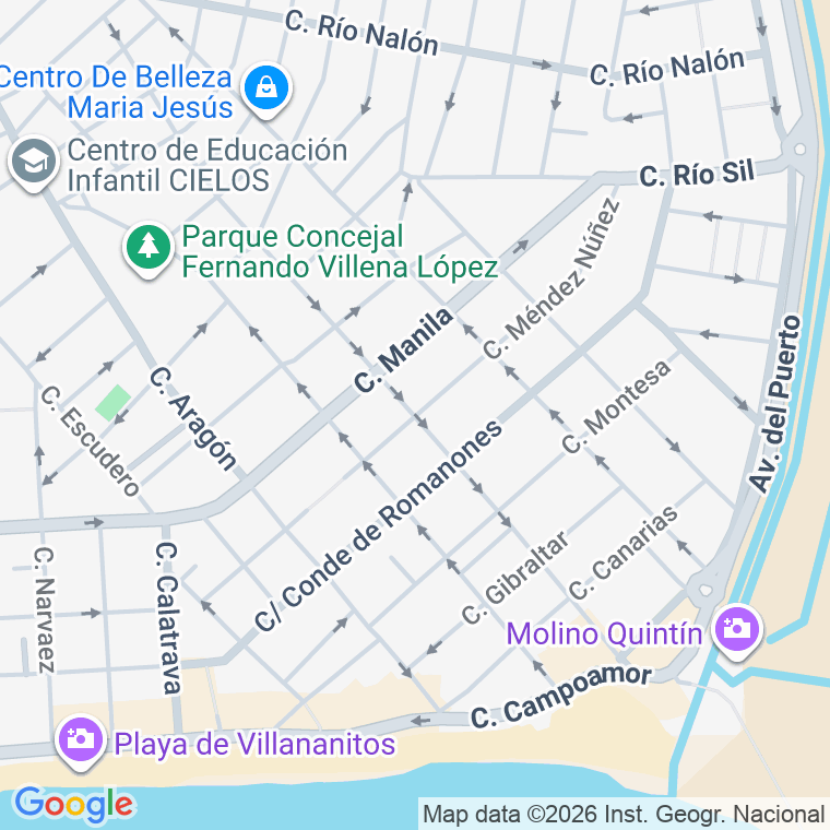 Código postal de Calle Mendez Nuñez en Villa Nanitos