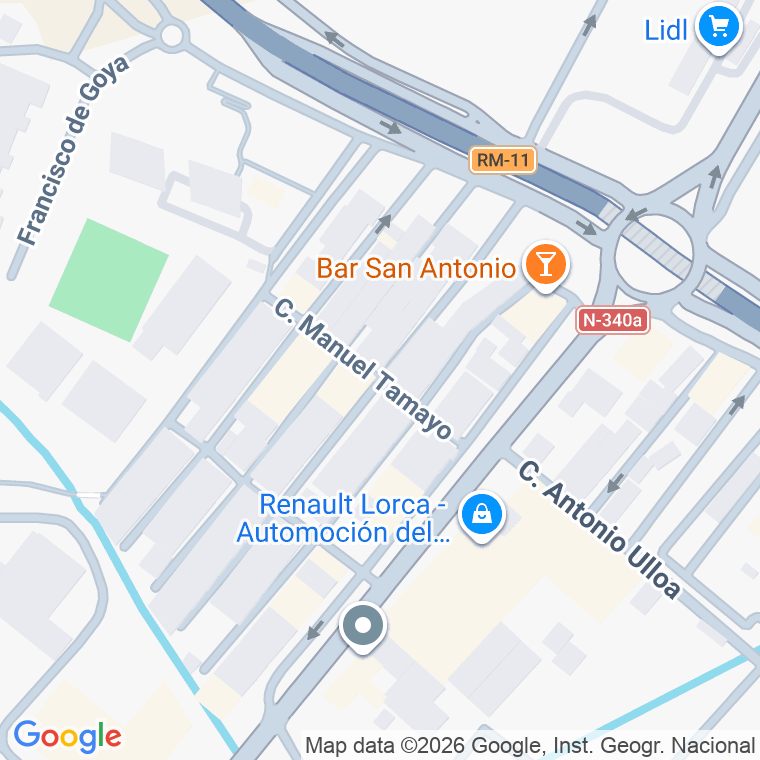 Código postal de Calle Manuel Tamayo en San Antonio