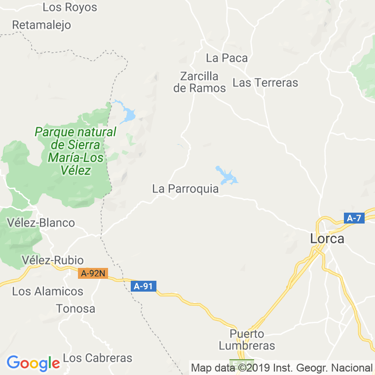 Código Postal de Toma Del Agua en Murcia