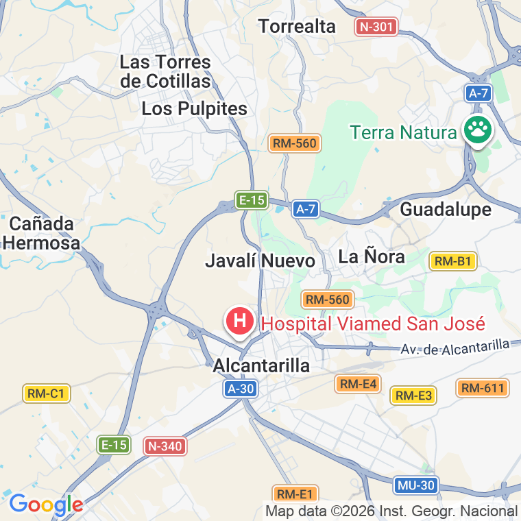 Código postal de Calle Virgen de la Antigua en Javali Nuevo