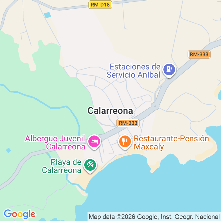 Código postal de Calarreona (cuesta de Gas) en Murcia