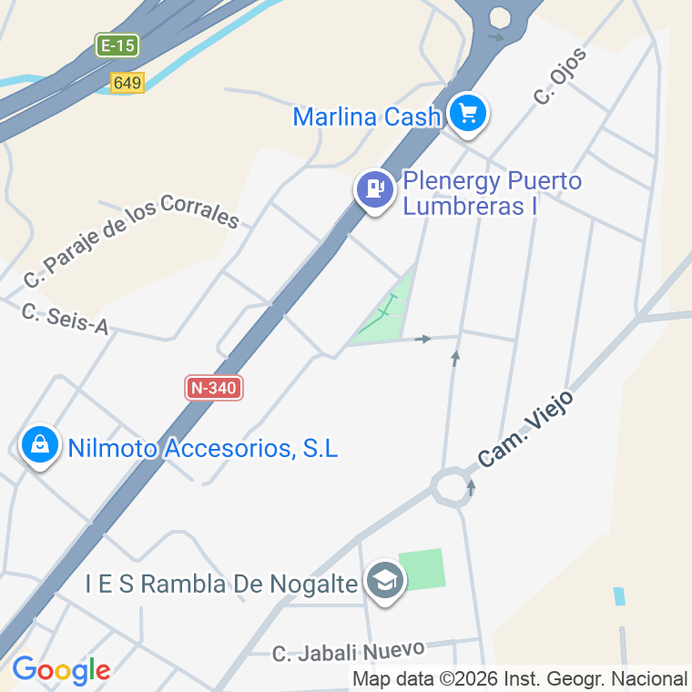 Código postal de Calle Villanueva del Rio Segura en Puerto Lumbreras