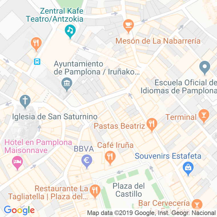Código Postal calle Calceteros en Pamplona