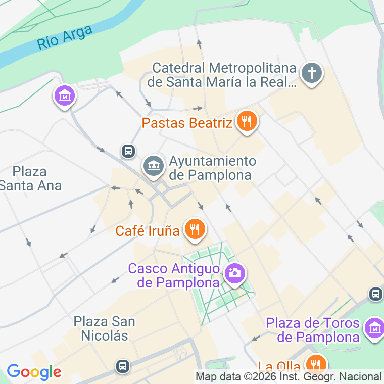 Código postal de Calceteros en Pamplona