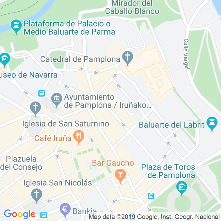 Código Postal calle Caldereria en Pamplona