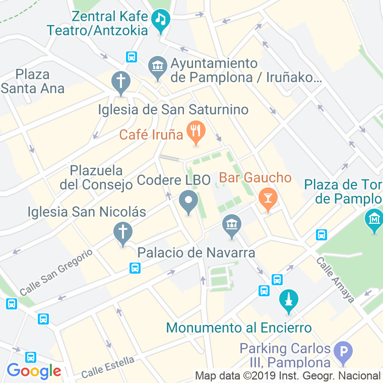 Código Postal calle Castillo, De, plaza en Pamplona