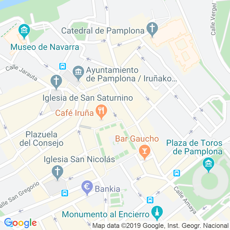 Código Postal calle Chapitela en Pamplona