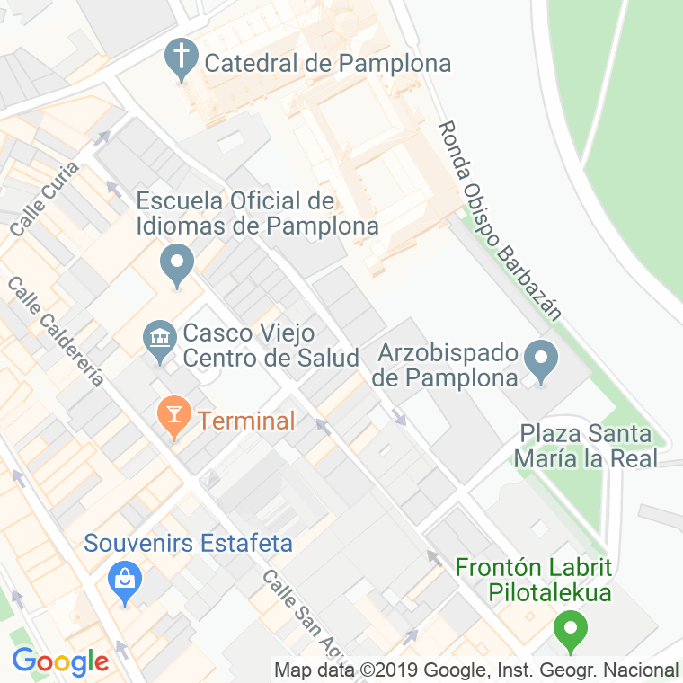 Código Postal calle Dormitaleria en Pamplona