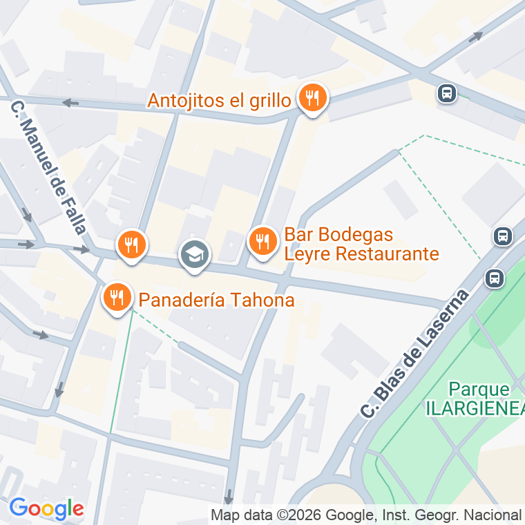 Código postal de Leyre   (impares del 1 al 11)  (pares del 2 al 20) en Pamplona