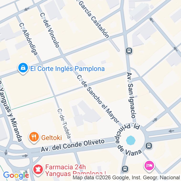 Código postal de Sancho el Mayor en Pamplona