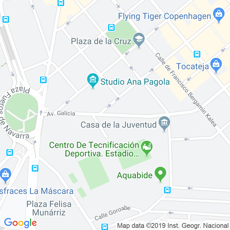 Código Postal calle Galicia, avenida en Pamplona
