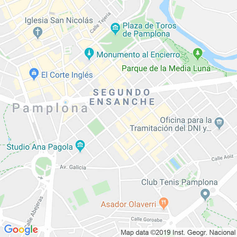 Código Postal calle Paulino Caballero   (Impares Del 19 Al 45)  (Pares Del 10 Al 38) en Pamplona