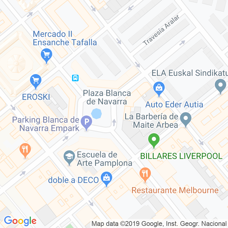 Código Postal calle Blanca De Navarra, plaza en Pamplona