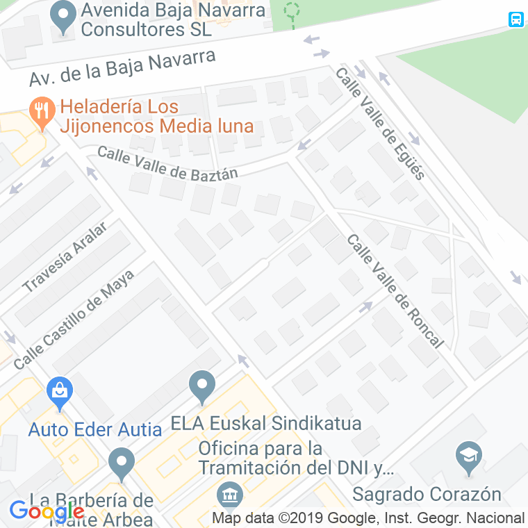 Código Postal calle Deierri Ibarraren en Pamplona