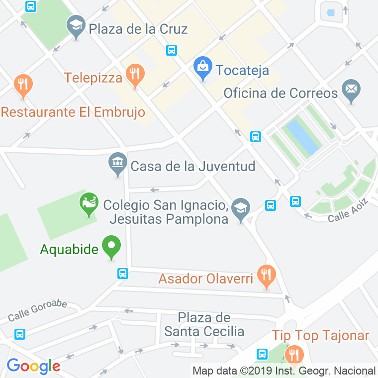 Código Postal calle Gonzalez Tablas   (Impares Del 1 Al 5)  (Pares Del 2 Al 6) en Pamplona