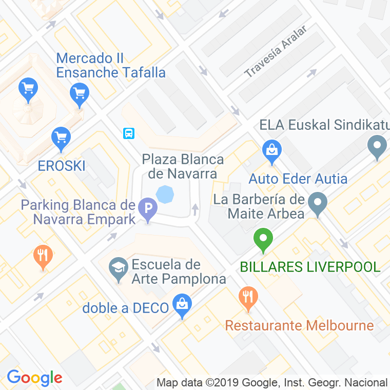 Código Postal calle Nafarroako Blanca, plaza en Pamplona