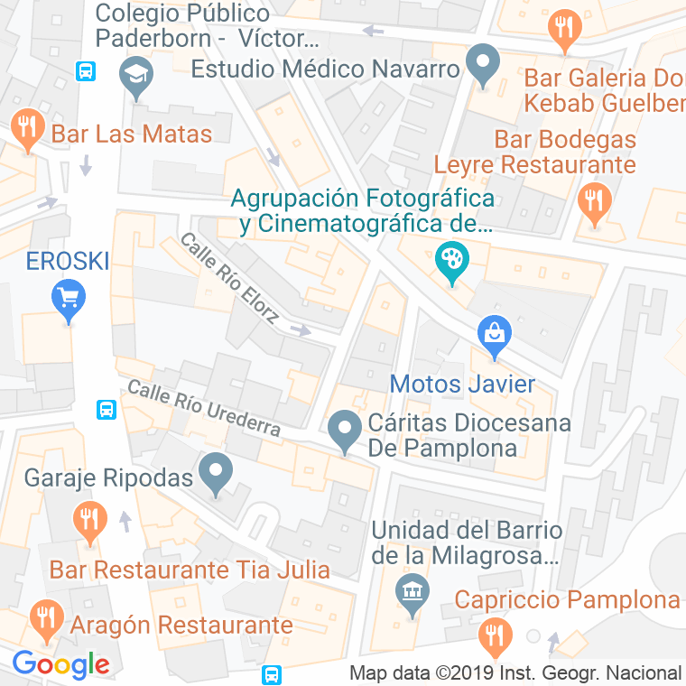Código Postal calle Rio Araxes en Pamplona