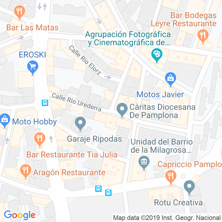 Código Postal calle Rio Urederra en Pamplona
