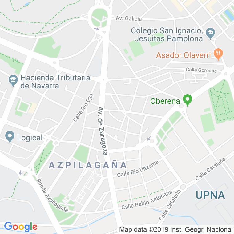 Código Postal calle Zaragoza, avenida (Impares Del 23 Al 71)  (Pares Del 14 Al 66) en Pamplona