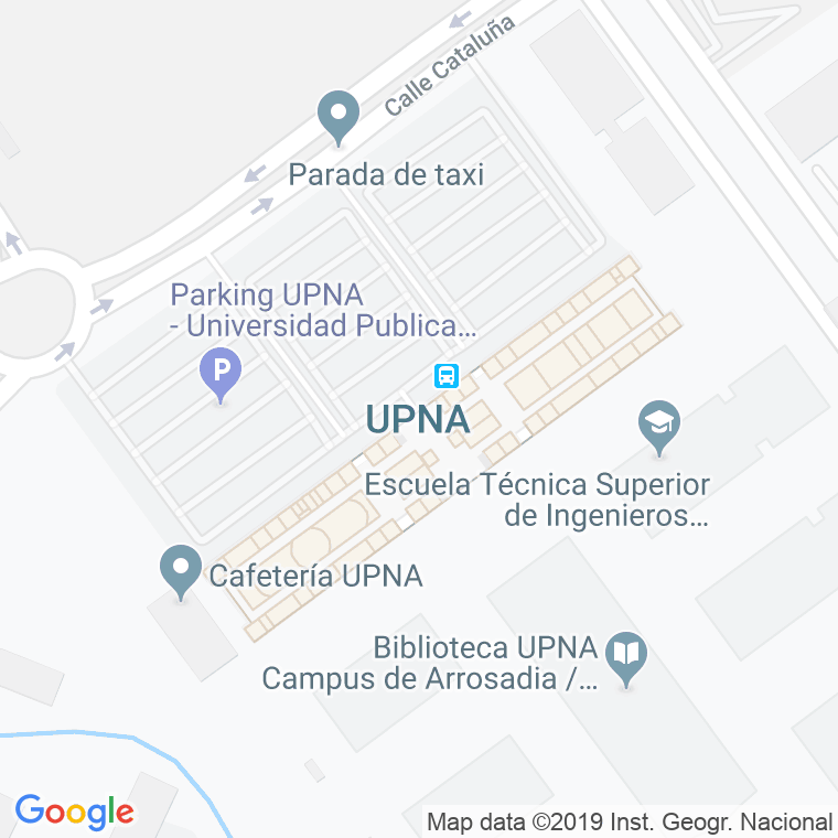 Código Postal calle Universidad Publica De Navarra en Pamplona