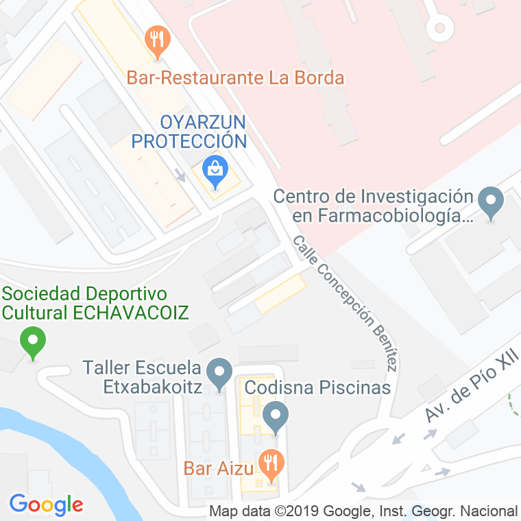 Código Postal calle Etxabakoitz Goiti, zearkaleta en Pamplona