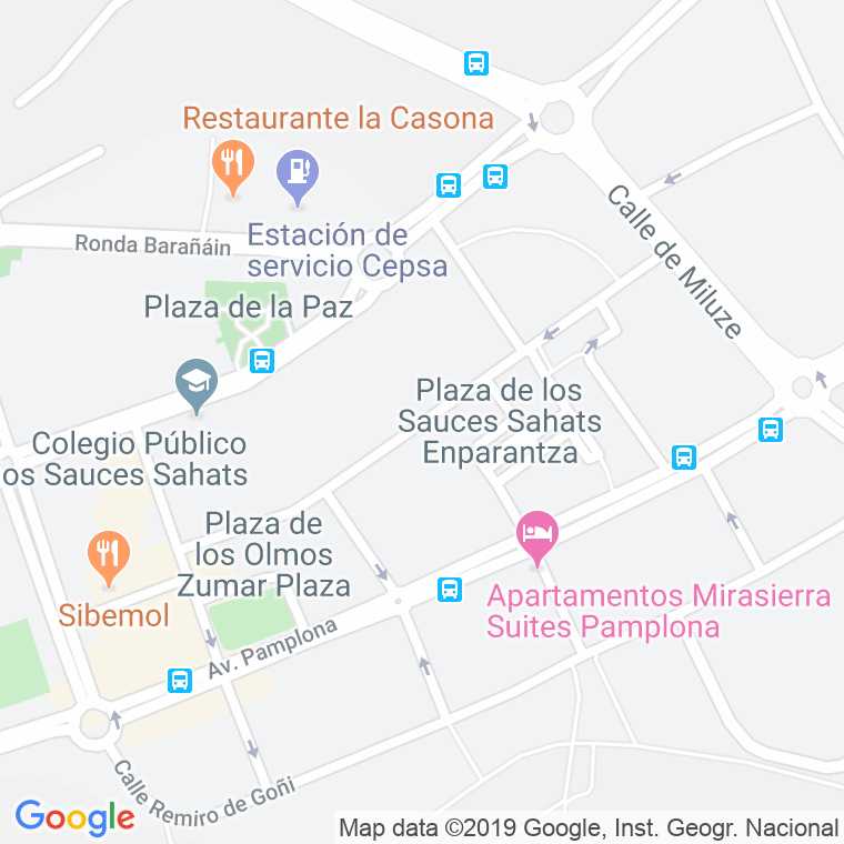 Código Postal calle Pedro Bidagor en Pamplona