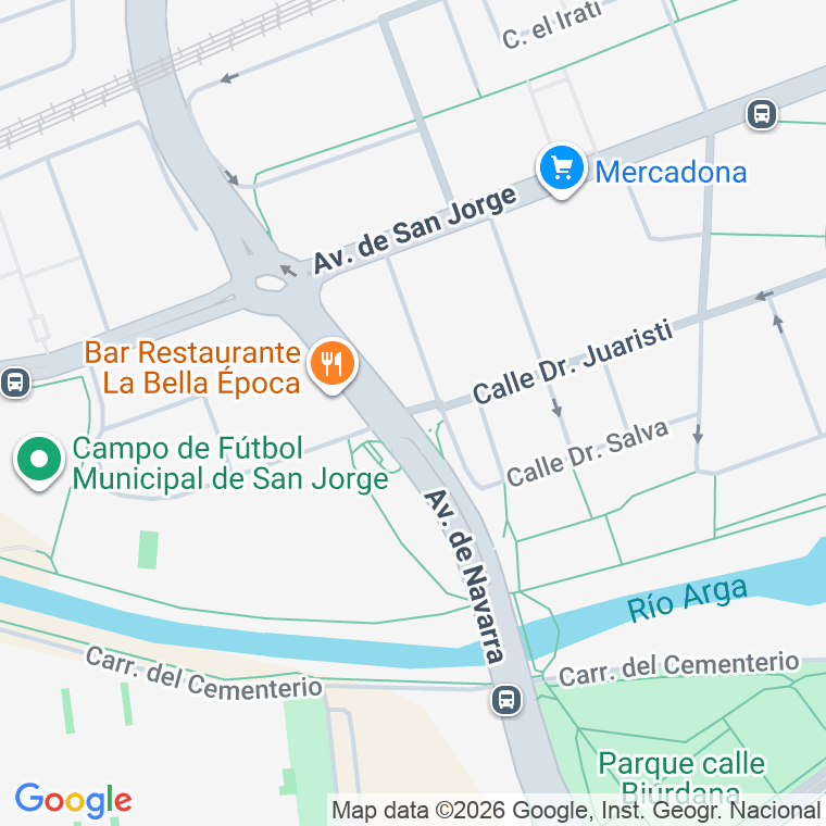 Código postal de Juaristi Doktoaren en Pamplona