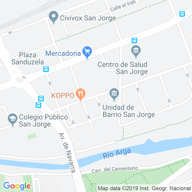 Código Postal calle Landa Doktoaren en Pamplona
