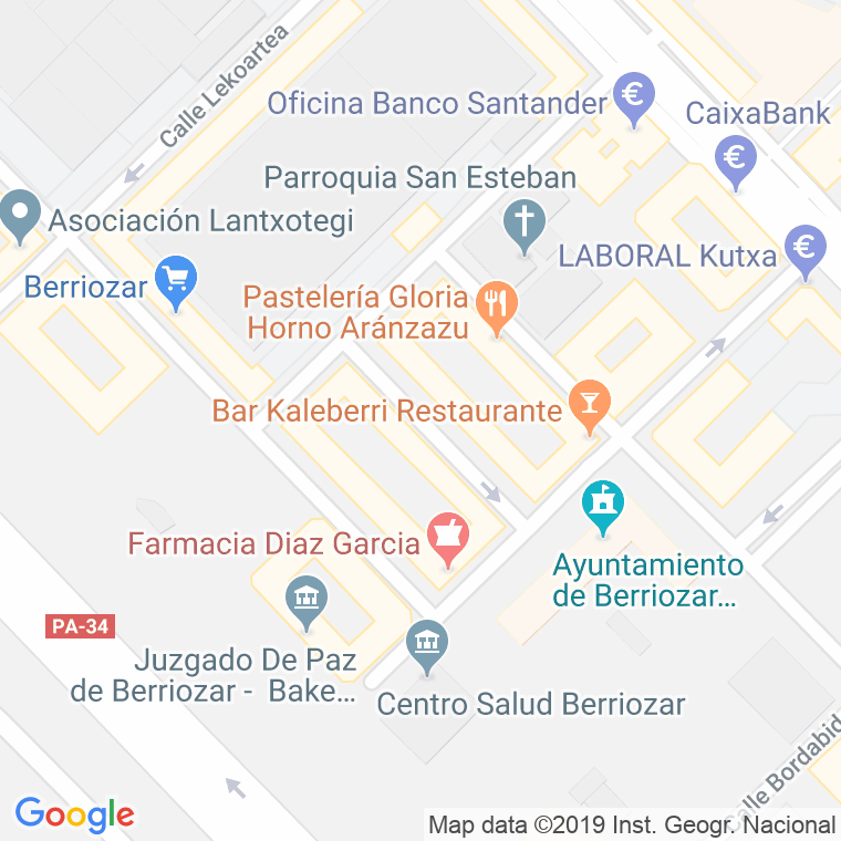 Código Postal calle Donamaria en Pamplona