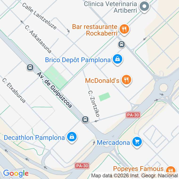 Código postal de Zorziko en Pamplona