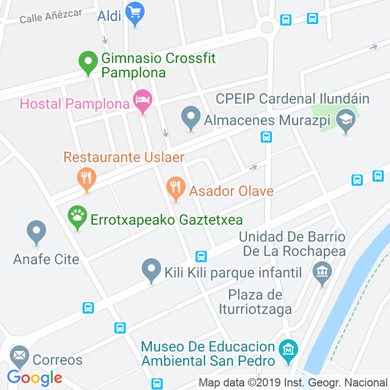 Código Postal calle Burgiko Aita Tomas en Pamplona