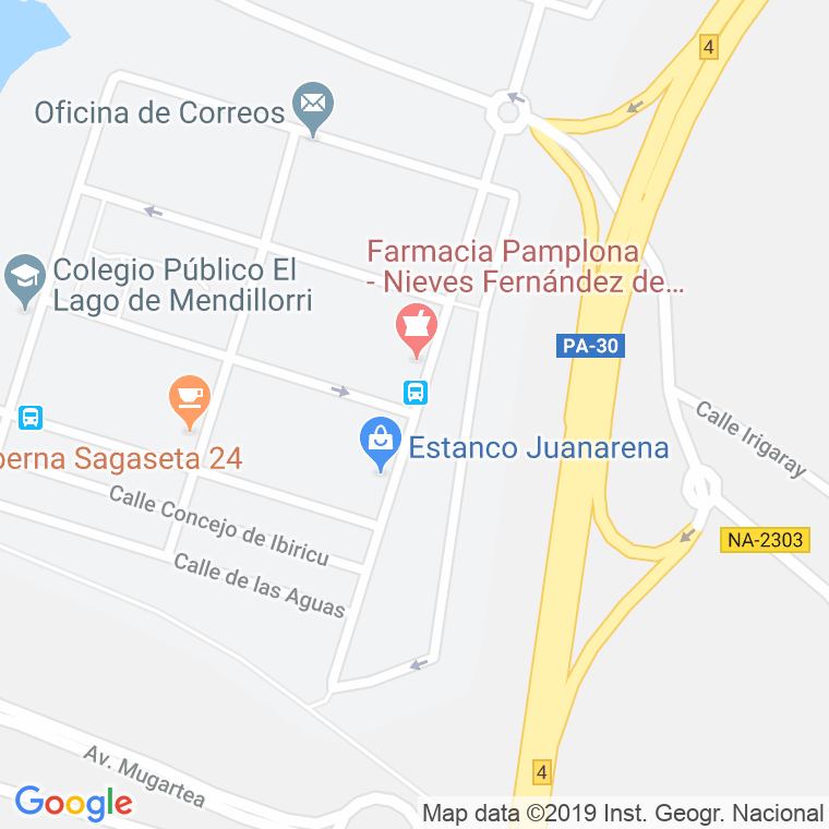 Código Postal calle Concejo De Olaz en Pamplona
