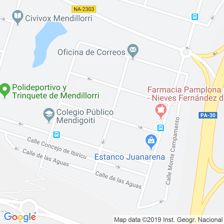 Código Postal calle Sagaseta Kontzejuaren en Pamplona