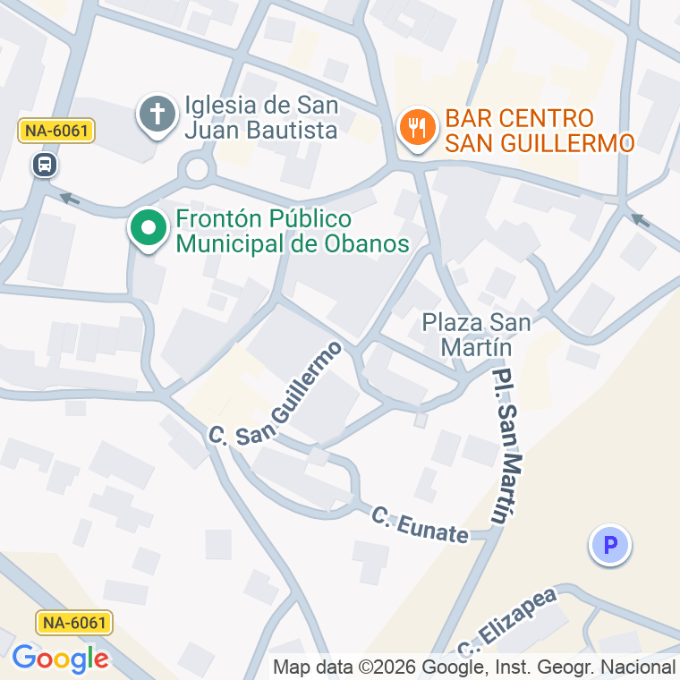 Código postal de Calle Pablo Sarasate en Obanos