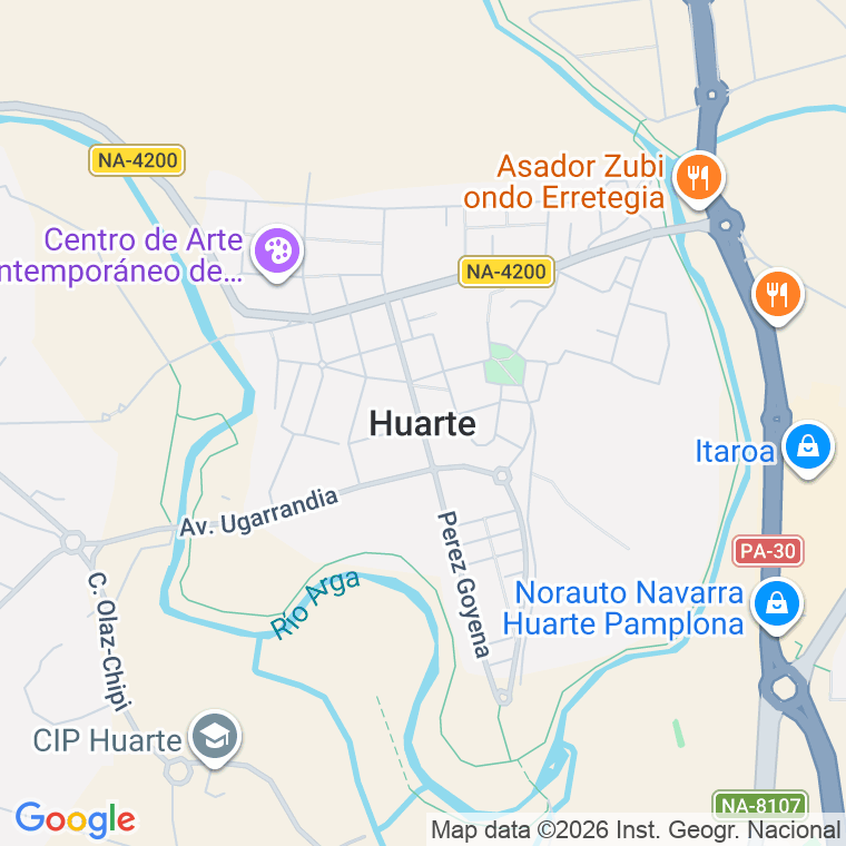 Código postal de Huarte en Navarra
