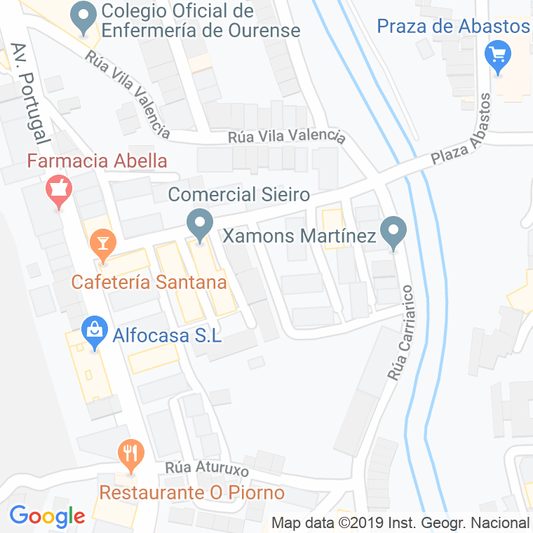 Código Postal calle Antonio Jausaras en Ourense
