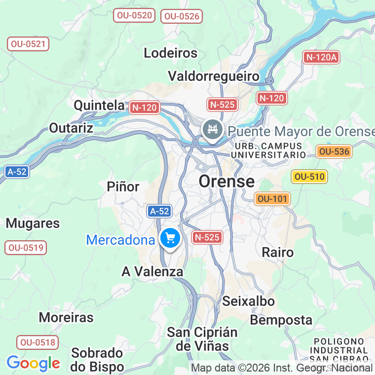 Código postal de Costa (cabeza de Vaca) en Ourense