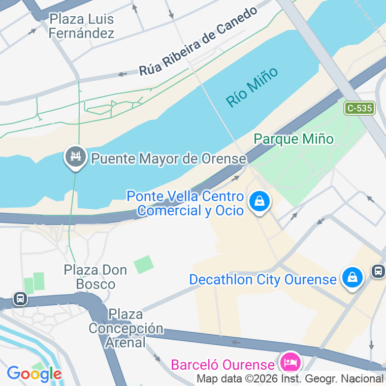 Código postal de Ribeira Sagrada, Avenida (pares del 2 al 50) en Ourense