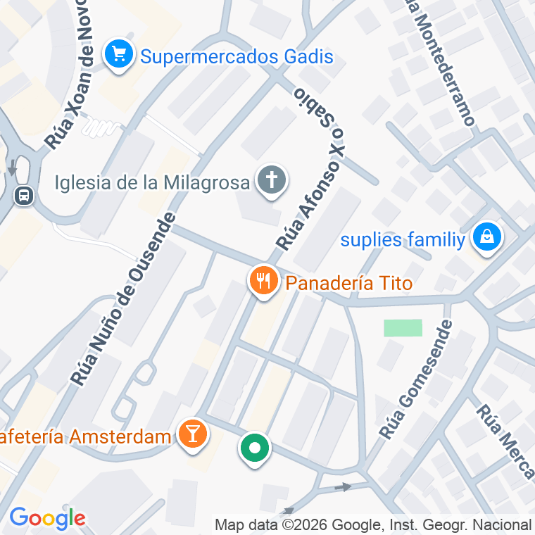 Código postal de Alfonso X el Sabio en Ourense