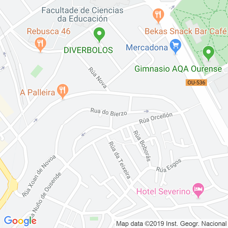 Código Postal calle Bierzo en Ourense
