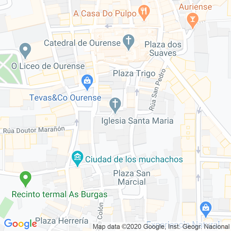 Código Postal calle Iglesia en Ourense