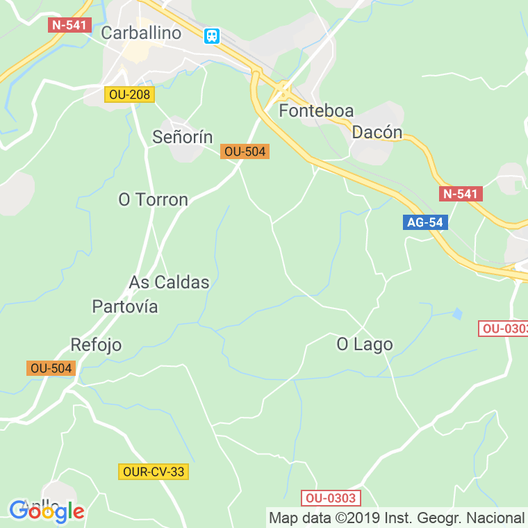 Código postal de Montegrande en Ourense