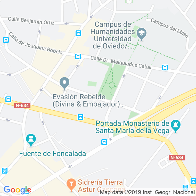 Código Postal calle Fernando Vela en Oviedo
